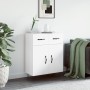 Aparador de madera contrachapada blanco brillante 69,5x34x90 cm de vidaXL, Aparadores - Ref: Foro24-827974, Precio: 89,89 €, ...