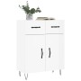 Aparador de madera contrachapada blanco brillante 69,5x34x90 cm de vidaXL, Aparadores - Ref: Foro24-827974, Precio: 89,89 €, ...