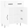 Aparador de madera contrachapada blanco brillante 69,5x34x90 cm de vidaXL, Aparadores - Ref: Foro24-827974, Precio: 89,89 €, ...