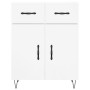 Aparador de madera contrachapada blanco brillante 69,5x34x90 cm de vidaXL, Aparadores - Ref: Foro24-827974, Precio: 89,89 €, ...