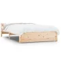 Estructura de cama madera maciza 120x200 cm de vidaXL, Camas y somieres - Ref: Foro24-815039, Precio: 113,28 €, Descuento: %