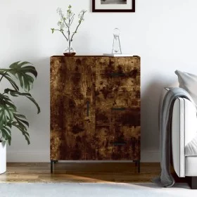 Aparador de madera de ingeniería roble ahumado 69,5x34x90 cm de vidaXL, Aparadores - Ref: Foro24-827921, Precio: 70,22 €, Des...