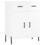 Aparador de madera contrachapada blanco brillante 69,5x34x90 cm de vidaXL, Aparadores - Ref: Foro24-827990, Precio: 103,75 €,...