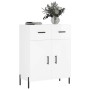 Aparador de madera contrachapada blanco brillante 69,5x34x90 cm de vidaXL, Aparadores - Ref: Foro24-827990, Precio: 103,75 €,...