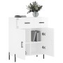 Aparador de madera contrachapada blanco brillante 69,5x34x90 cm de vidaXL, Aparadores - Ref: Foro24-827990, Precio: 103,75 €,...
