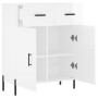 Aparador de madera contrachapada blanco brillante 69,5x34x90 cm de vidaXL, Aparadores - Ref: Foro24-827990, Precio: 103,75 €,...