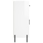 Aparador de madera contrachapada blanco brillante 69,5x34x90 cm de vidaXL, Aparadores - Ref: Foro24-827990, Precio: 103,75 €,...