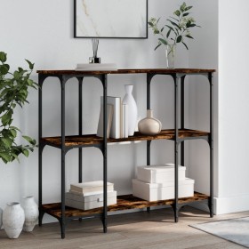 Mesa consola madera de ingeniería roble ahumado 102x35x90 cm en Mesas auxiliares | Comprar online en Foru.es