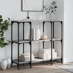 Mesa consola madera de ingeniería gris Sonoma 102x35x90 cm en Mesas auxiliares | Comprar online en Foru.es