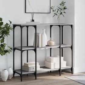 Mesa consola madera de ingeniería gris Sonoma 102x35x90 cm en Mesas auxiliares | Comprar online en Foru.es