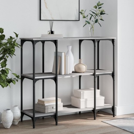Mesa consola madera de ingeniería gris Sonoma 102x35x90 cm en Mesas auxiliares | Comprar online en Foru.es