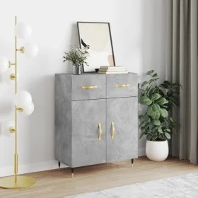 Aparador de madera de ingeniería gris hormigón 69,5x34x90 cm de vidaXL, Aparadores - Ref: Foro24-827960, Precio: 82,96 €, Des...
