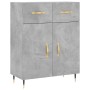 Aparador de madera de ingeniería gris hormigón 69,5x34x90 cm de vidaXL, Aparadores - Ref: Foro24-827960, Precio: 83,95 €, Des...