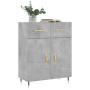 Aparador de madera de ingeniería gris hormigón 69,5x34x90 cm de vidaXL, Aparadores - Ref: Foro24-827960, Precio: 83,95 €, Des...