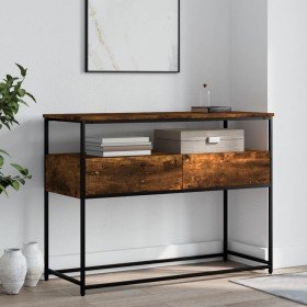 Mesa consola madera de ingeniería roble ahumado 100x40x75 cm en Mesas auxiliares | Comprar online en Foru.es