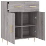 Aparador de madera de ingeniería gris Sonoma 69,5x34x90 cm de vidaXL, Aparadores - Ref: Foro24-827970, Precio: 86,14 €, Descu...