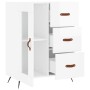 Aparador de madera contrachapada blanco brillante 69,5x34x90 cm de vidaXL, Aparadores - Ref: Foro24-828014, Precio: 102,40 €,...