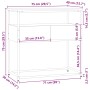 Mesa consola roble Sonoma 75x40x75 cm madera de ingeniería en Mesas auxiliares | Comprar online en Foru.es
