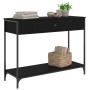 Mesa consola madera de ingeniería negra 100x34,5x75 cm en Mesas auxiliares | Comprar online en Foru.es