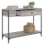 Mesa consola madera de ingeniería gris Sonoma 100x34,5x75 cm en Mesas auxiliares | Comprar online en Foru.es