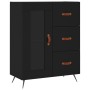 Aparador de madera de ingeniería negro 69,5x34x90 cm de vidaXL, Aparadores - Ref: Foro24-828013, Precio: 96,91 €, Descuento: %