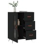 Aparador de madera de ingeniería negro 69,5x34x90 cm de vidaXL, Aparadores - Ref: Foro24-828013, Precio: 96,91 €, Descuento: %
