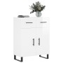Aparador de madera contrachapada blanco brillante 69,5x34x90 cm de vidaXL, Aparadores - Ref: Foro24-828006, Precio: 101,49 €,...