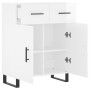 Aparador de madera contrachapada blanco brillante 69,5x34x90 cm de vidaXL, Aparadores - Ref: Foro24-828006, Precio: 101,49 €,...
