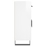 Aparador de madera contrachapada blanco brillante 69,5x34x90 cm de vidaXL, Aparadores - Ref: Foro24-828006, Precio: 101,49 €,...