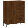 Aparador de madera de ingeniería marrón roble 69,5x34x90 cm de vidaXL, Aparadores - Ref: Foro24-827931, Precio: 109,49 €, Des...