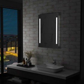 Espejo de pared de baño con LED 60x80 cm en Espejos | Comprar online en Foru.es