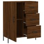 Aparador de madera de ingeniería marrón roble 69,5x34x90 cm de vidaXL, Aparadores - Ref: Foro24-827931, Precio: 109,49 €, Des...