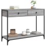Mesa consola madera de ingeniería gris Sonoma 100x34,5x75 cm en Mesas auxiliares | Comprar online en Foru.es