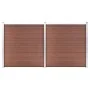 Valla de jardín de WPC marrón 353x186 cm de vidaXL, Paneles de vallas - Ref: Foro24-3053207, Precio: 609,92 €, Descuento: %