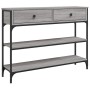 Mesa consola madera de ingeniería gris Sonoma 100x25x75 cm en Mesas auxiliares | Comprar online en Foru.es