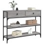 Mesa consola madera de ingeniería gris Sonoma 100x25x75 cm en Mesas auxiliares | Comprar online en Foru.es