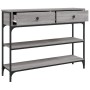 Mesa consola madera de ingeniería gris Sonoma 100x25x75 cm en Mesas auxiliares | Comprar online en Foru.es