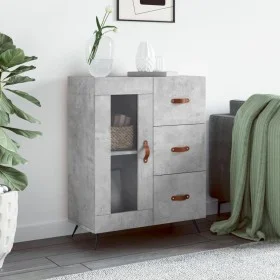 Aparador de madera de ingeniería gris hormigón 69,5x34x90 cm de vidaXL, Aparadores - Ref: Foro24-828016, Precio: 68,56 €, Des...