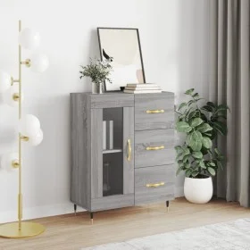 Aparador de madera de ingeniería gris Sonoma 69,5x34x90 cm de vidaXL, Aparadores - Ref: Foro24-828026, Precio: 94,94 €, Descu...