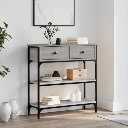 Mesa consola madera de ingeniería gris Sonoma 72,5x25x75 cm en Mesas auxiliares | Comprar online en Foru.es