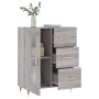 Aparador de madera de ingeniería gris Sonoma 69,5x34x90 cm de vidaXL, Aparadores - Ref: Foro24-828026, Precio: 96,10 €, Descu...
