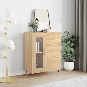 Aparador de madera de ingeniería roble Sonoma 69,5x34x90 cm de vidaXL, Aparadores - Ref: Foro24-828023, Precio: 93,58 €, Desc...