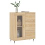 Aparador de madera de ingeniería roble Sonoma 69,5x34x90 cm de vidaXL, Aparadores - Ref: Foro24-828023, Precio: 93,58 €, Desc...