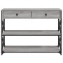 Mesa consola madera de ingeniería gris Sonoma 100x28x75 cm en Mesas auxiliares | Comprar online en Foru.es