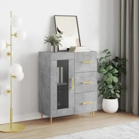Aparador de madera de ingeniería gris hormigón 69,5x34x90 cm de vidaXL, Aparadores - Ref: Foro24-828032, Precio: 92,01 €, Des...