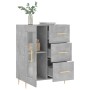 Aparador de madera de ingeniería gris hormigón 69,5x34x90 cm de vidaXL, Aparadores - Ref: Foro24-828032, Precio: 93,12 €, Des...