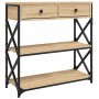 Mesa consola madera de ingeniería roble Sonoma 75x28x75 cm en Mesas auxiliares | Comprar online en Foru.es