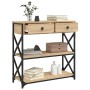 Mesa consola madera de ingeniería roble Sonoma 75x28x75 cm en Mesas auxiliares | Comprar online en Foru.es