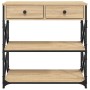Mesa consola madera de ingeniería roble Sonoma 75x28x75 cm en Mesas auxiliares | Comprar online en Foru.es