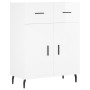Aparador de madera contrachapada blanco brillante 69,5x34x90 cm de vidaXL, Aparadores - Ref: Foro24-827998, Precio: 97,10 €, ...